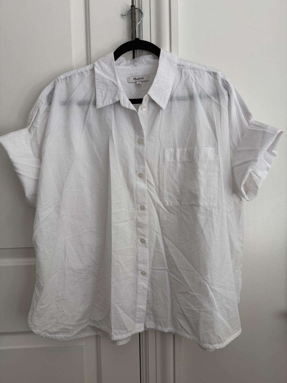 Madewell White Daily Shirt Size XL Eyelet White